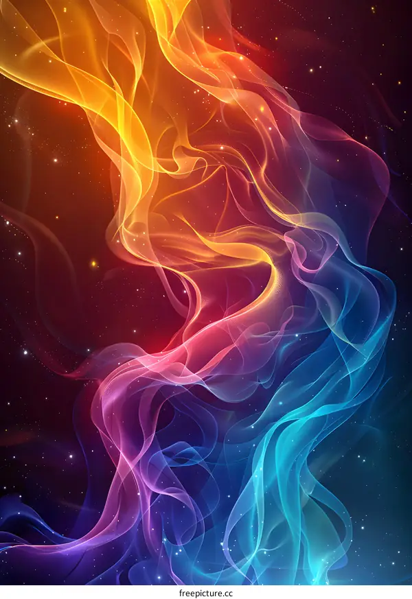 Wavy Multicolor Gradient Backdrop