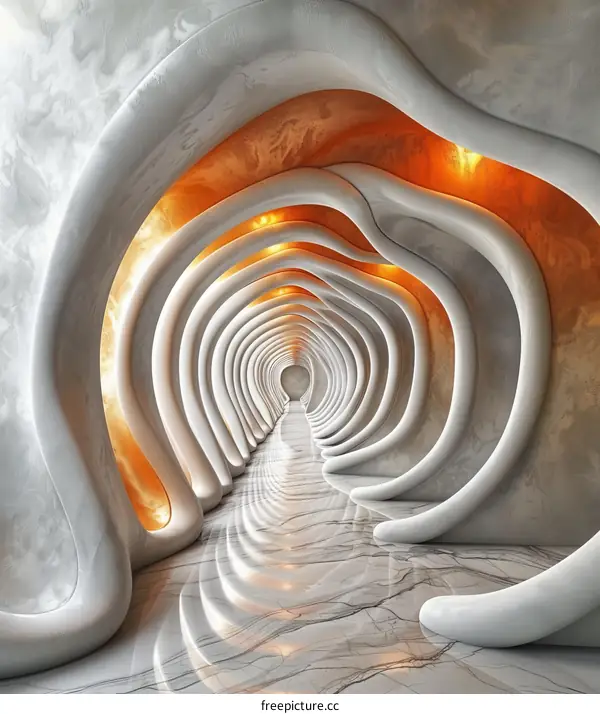 Abstract Architectural Interior Design Corridor