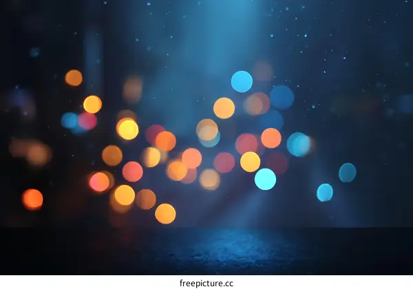 Abstract Bokeh Background of Colorful Night Lights