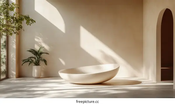 Minimalist Beige Interior Design with Natural Light