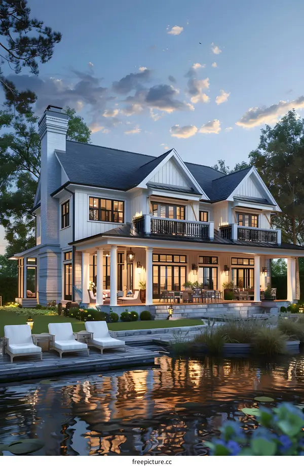 Luxury lakeside villa