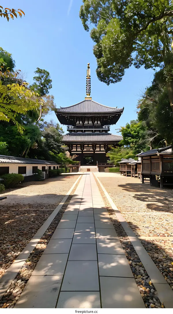Japanese Temple Pathway