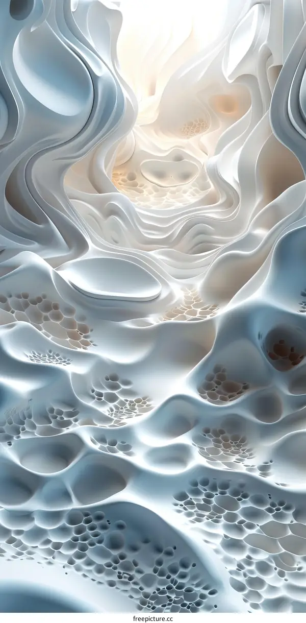 Abstract White Cavelike Structure