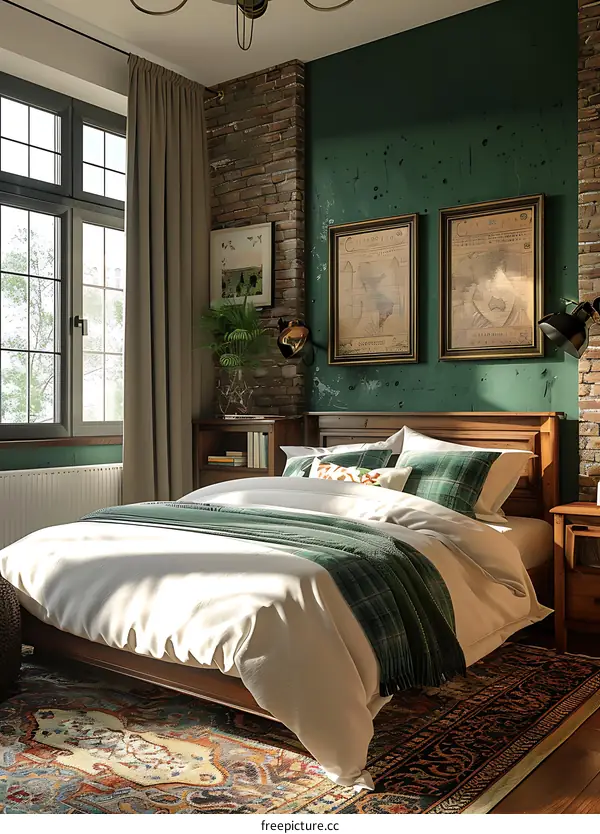 Bedroom in retro style