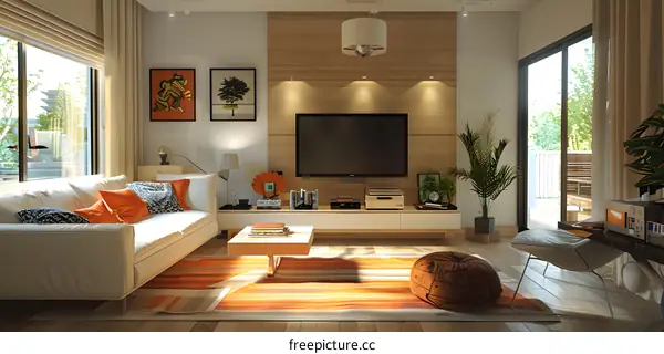 Modern minimalist living room