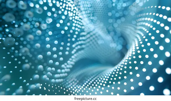 Abstract Blue Background With White Dots