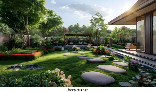Garden landscape design renderings