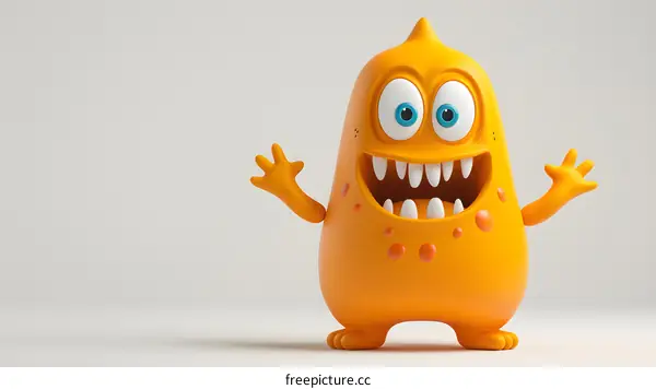 cute 3d cartoon monster character