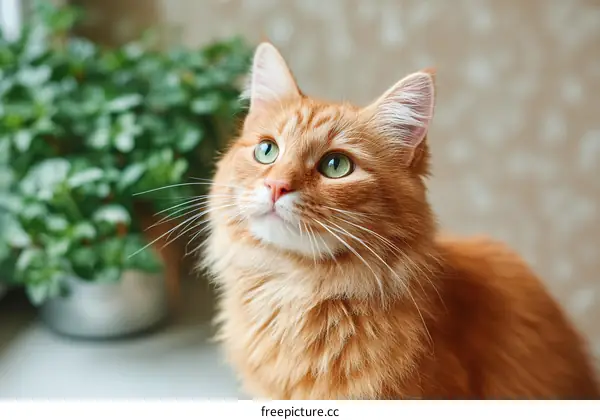 Close-up Portrait of a Ginger Cat