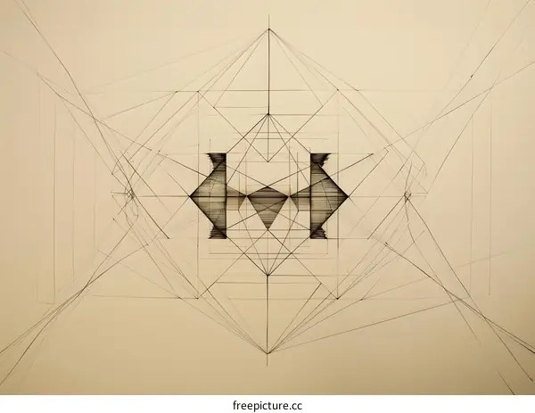 Abstract Geometric Drawing with Intersecting Lines