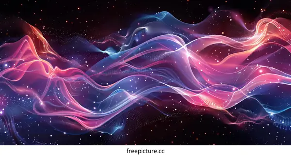 Wavy and colorful energy grid