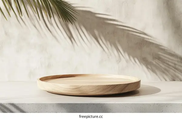 Wooden Display Platform with Natural Light