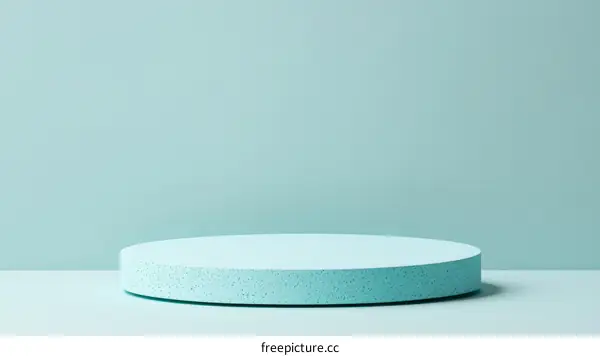 Light Teal Circle Product Display Stage