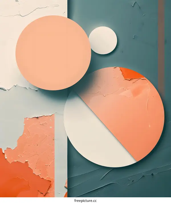 Abstract Geometric Shapes with Peeling Paint