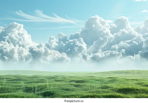 A Wide Grassland and Sky