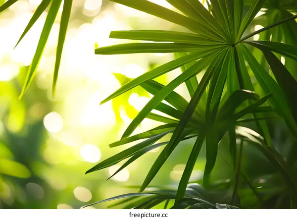 Close Up Green Tropical Leaf Background