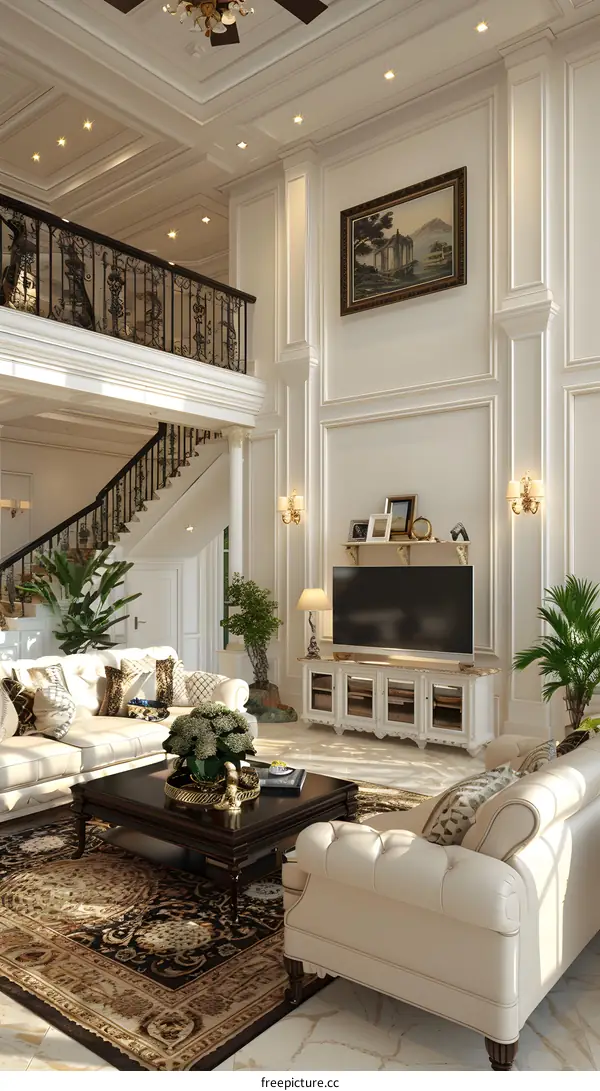 European style living room interior design