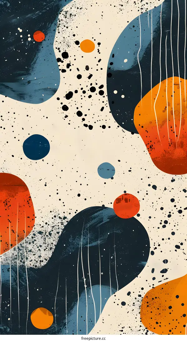 Abstract Art Illustration With Geometric Shapes and Circles