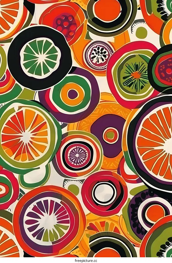 Colorful Abstract Pattern with Circles