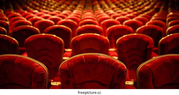 Red Velvet Seats in a Theater