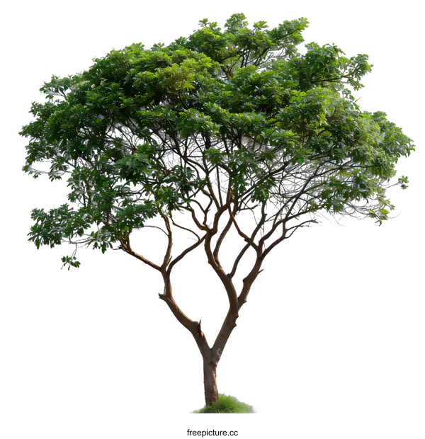 [Transparent Background PNG]Green Tree Isolated on White Background