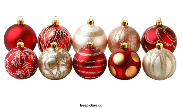 [Transparent Background PNG]Christmas Ornaments in Various Designs