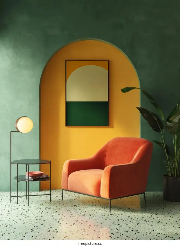 Stylish Modern Interior Design with Bold Colors