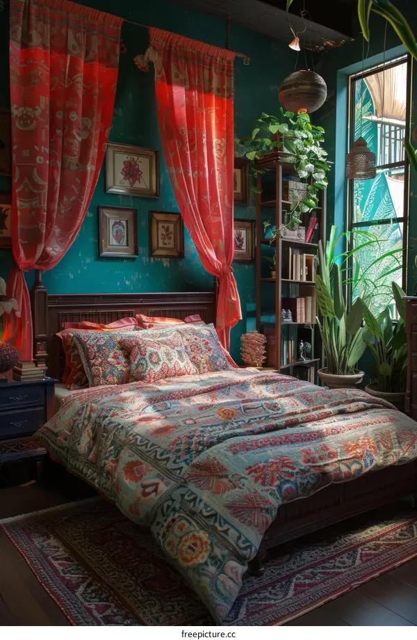 Bohemian Style Bedroom Interior Design