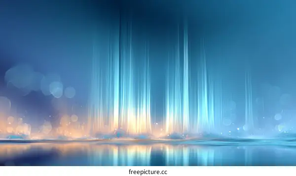 Abstract Light Columns over Water