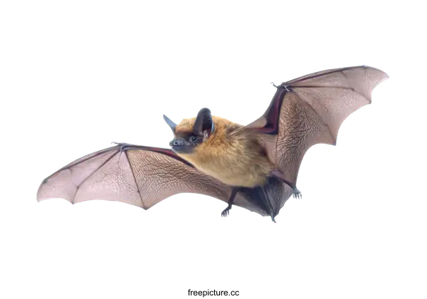 [Transparent Background PNG]Flying Bat in Isolated White Background