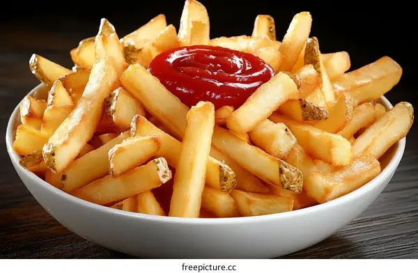 Delicious French Fries with Ketchup