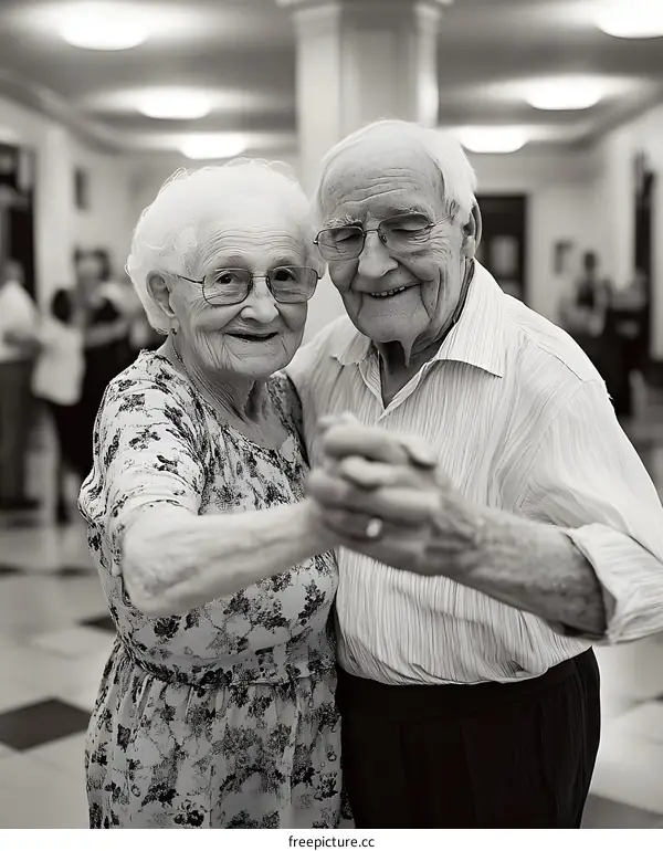 Senior Couple Dancing Together, Ballroom Dance, Couple In Love, Older People, Elderly Couple