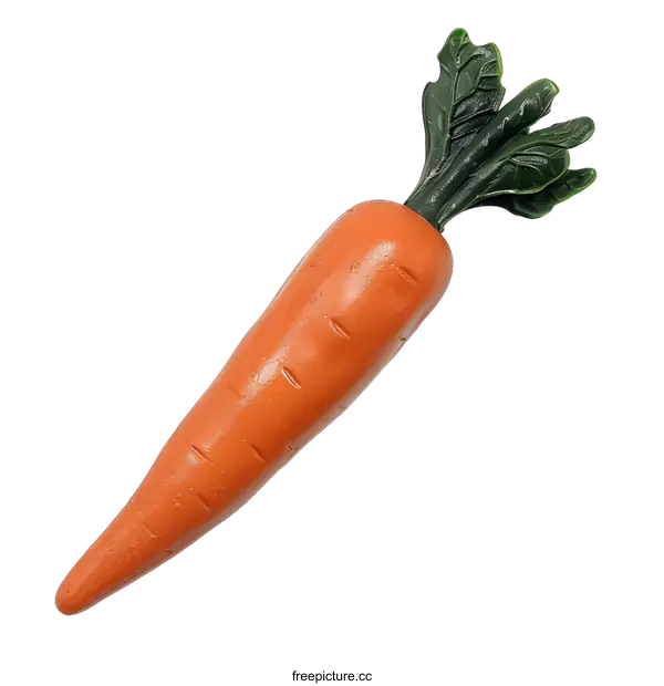 [Transparent Background PNG]Fresh Single Carrot on White Background