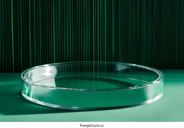 Emerald Green Display Stand with Glass Dish