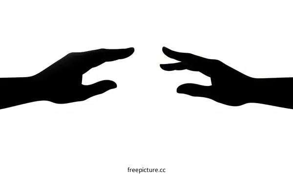 Two hands reaching out to each other