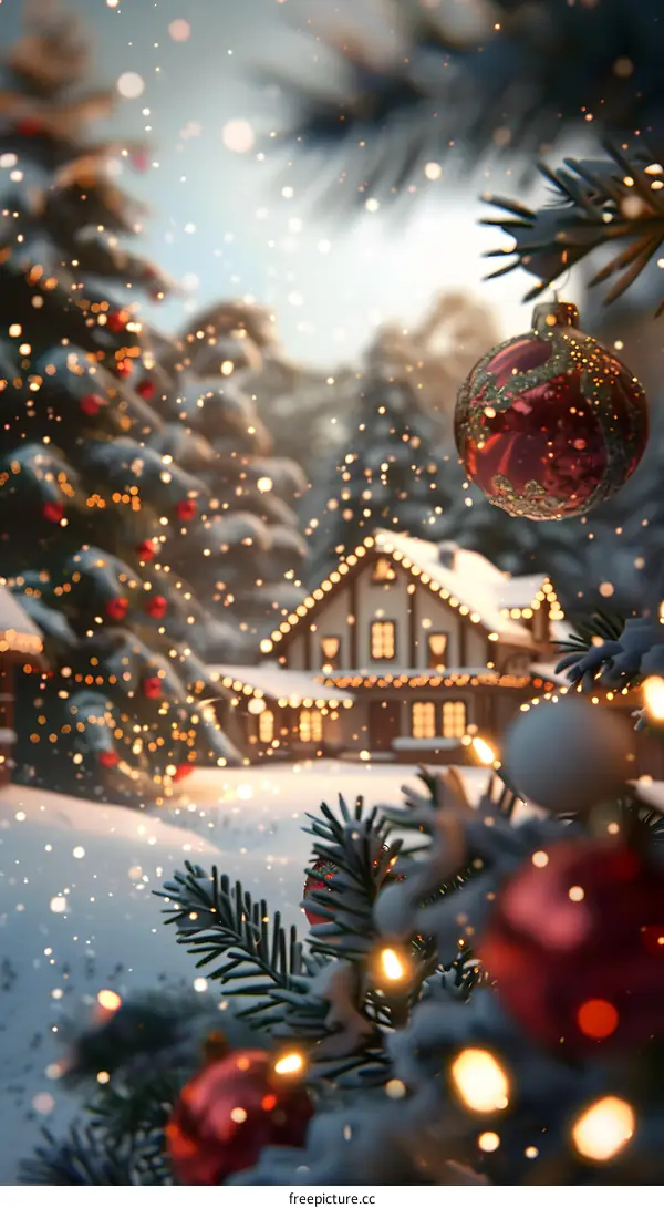 Christmas in the snowy village