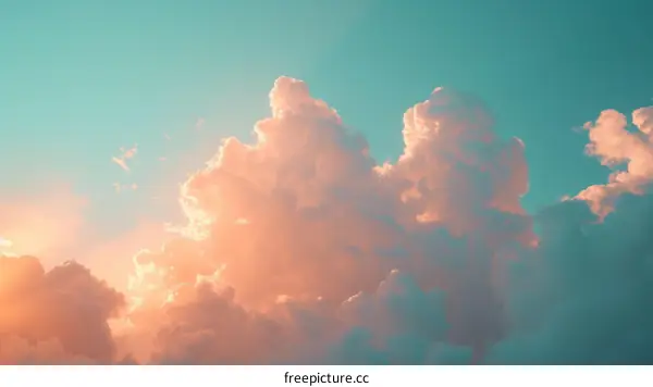 Peach Sunset Cloudscape