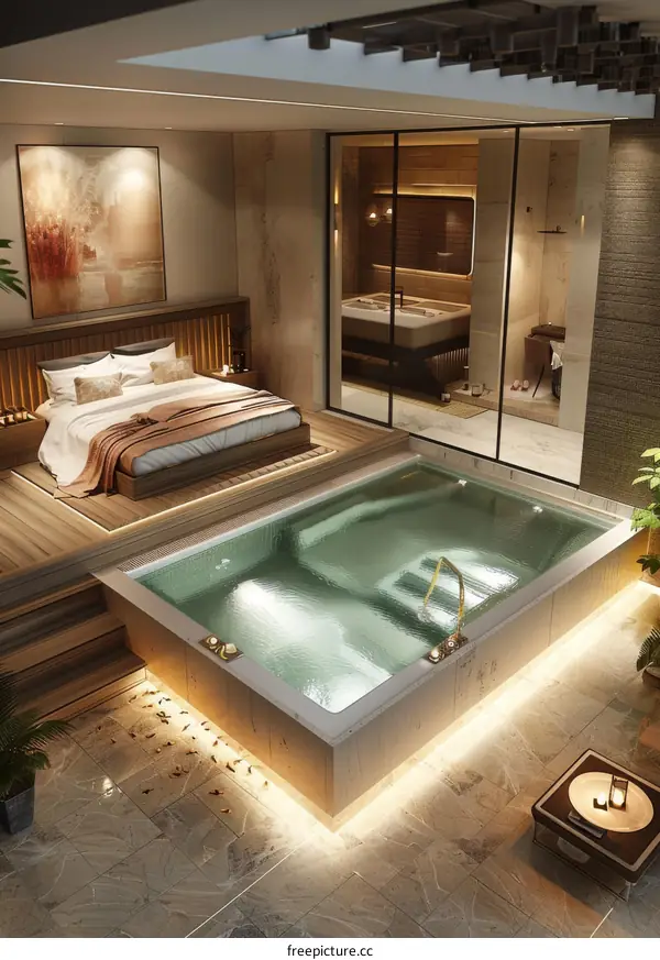 Luxurious Bedroom with Private Enclosed Pool