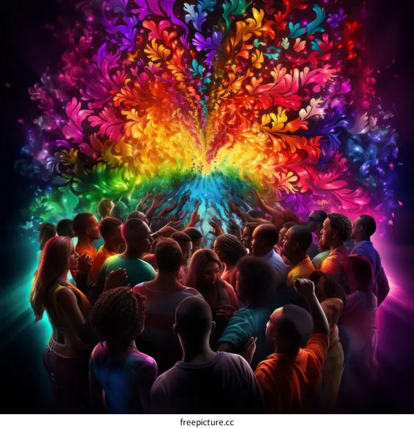 People of all backgrounds celebrate diversity together