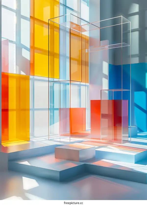 3D Rendering of Glass Geometric Structure