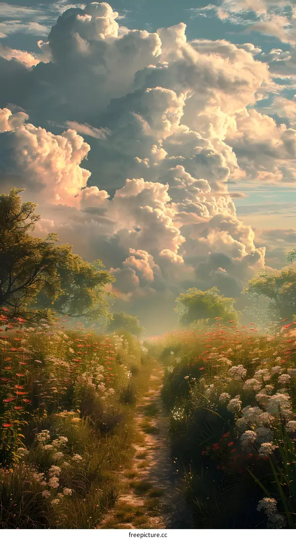 The Country Road Under Sunset