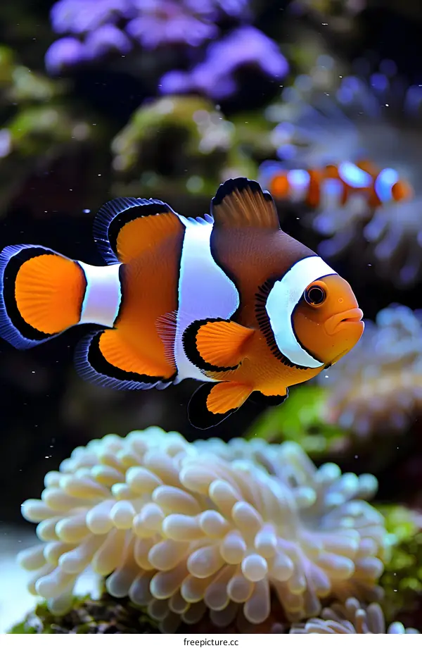 Clownfish in Coral Reef Aquarium