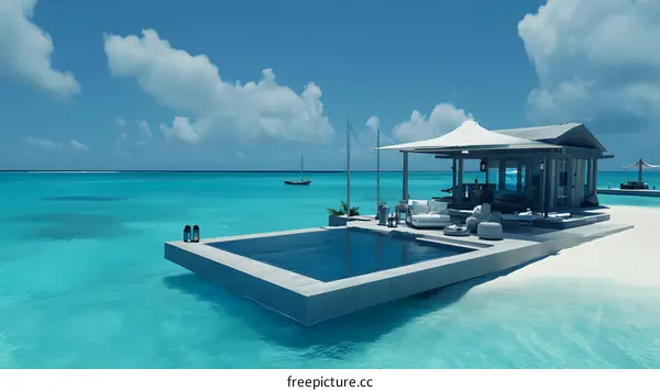Private Villa Overwater With Swimming Pool In The Maldives