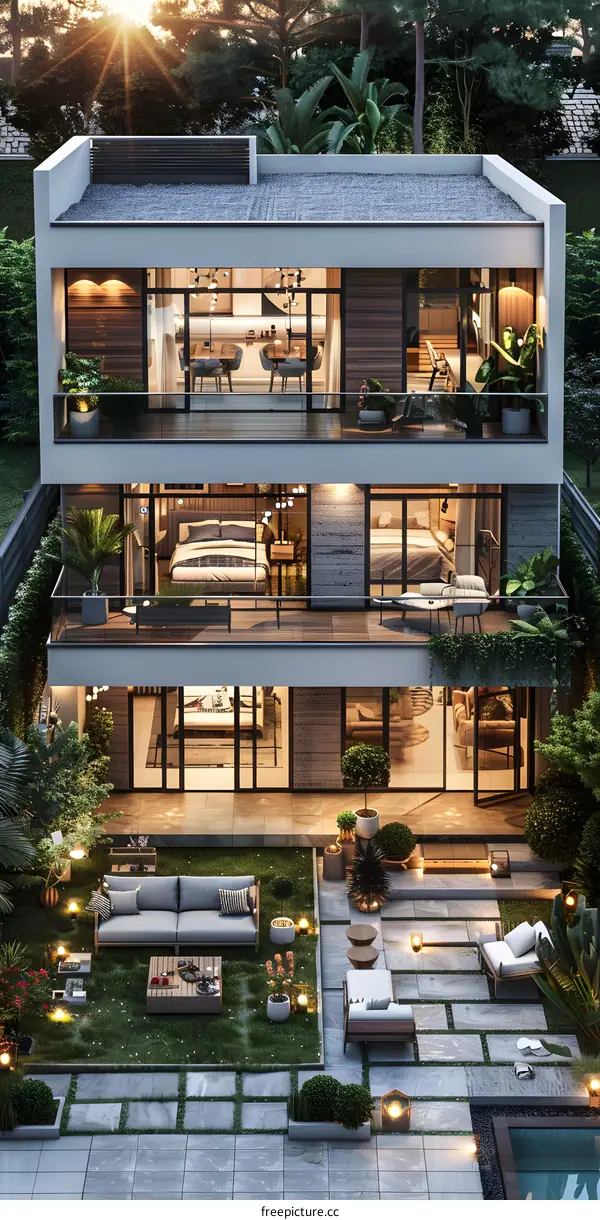 A modern house in Ho Chi Minh City, Vietnam