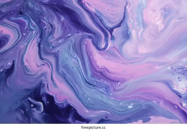 Abstract Purple and Pink Fluid Art