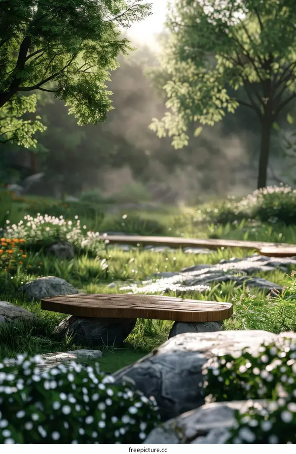 Mesmerizing Bench in a Lush Park