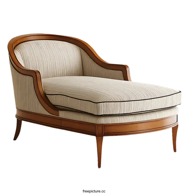 [Transparent Background PNG]Classic Wooden Reclining Chair Design