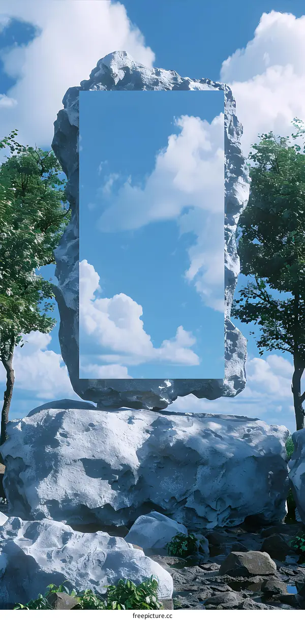 Stone Frame of the Sky Abstract Landscape