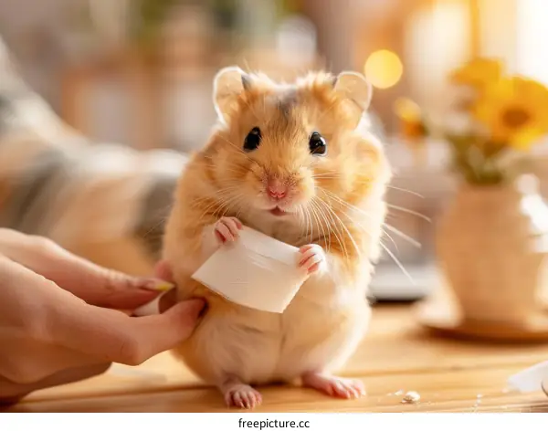 A Cute Injured Hamster