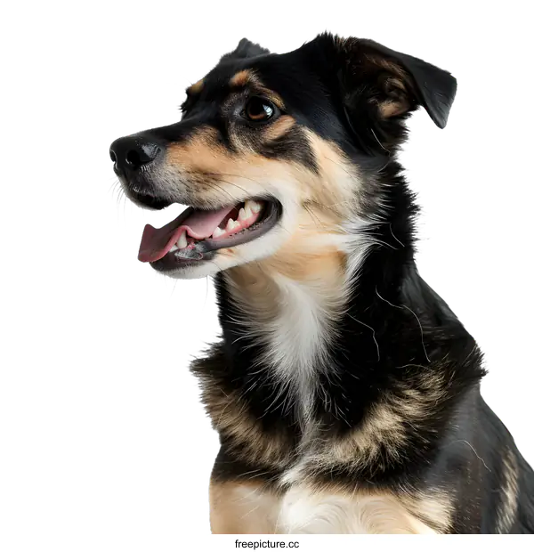 [Transparent Background PNG]Cute Dog Sitting Looking To The Side